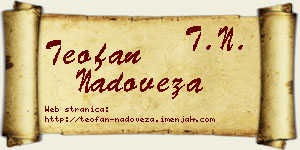 Teofan Nadoveza vizit kartica